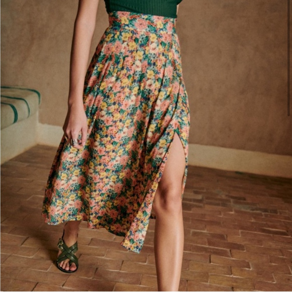 Sezane Alicia Skirt Jardin Pastel Size 34